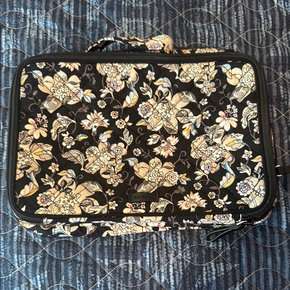 Floral Black and White/ Pastel Makeup Case - Holland Garden - Picture 2 of 12